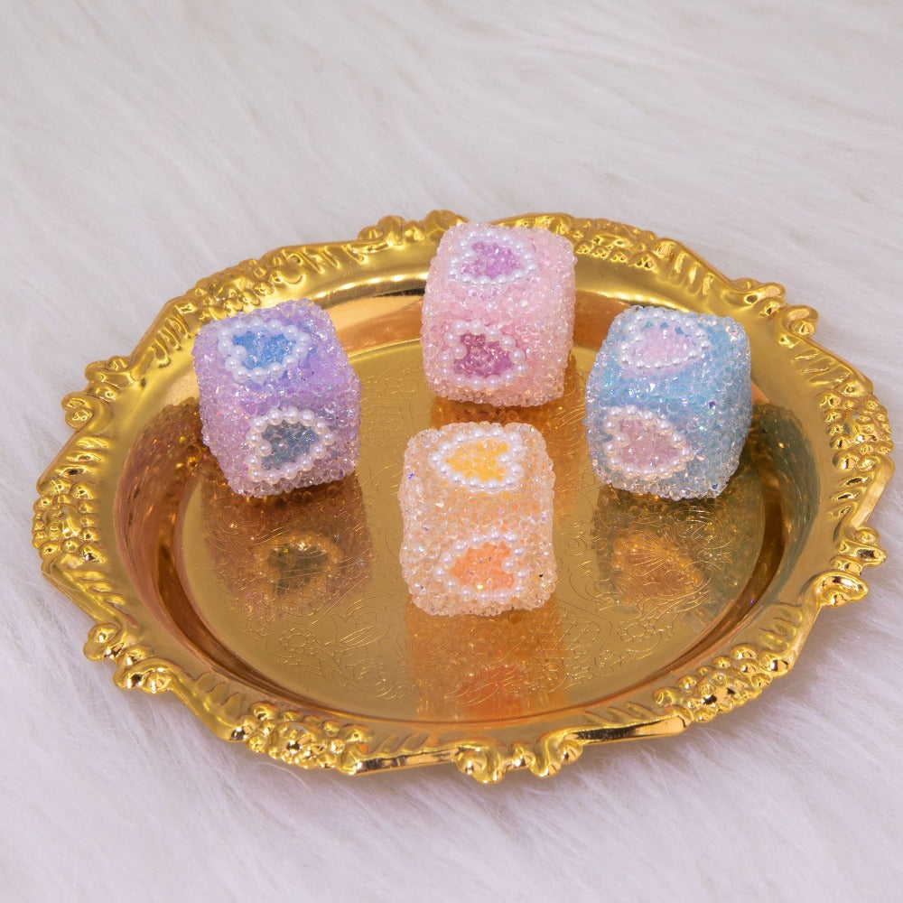 Wholesale 5pcs18mm Sugar Cube Love Acrylic Multi-faceted Love Beads